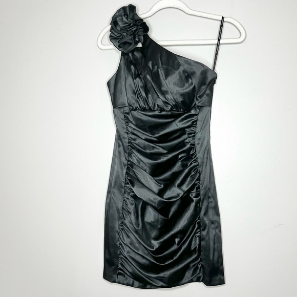 Jessica McClintock Dresses & Skirts - Jessica McClintock Gunne Sax Little Black Mini Dress Sexy Cocktail Party Vintage